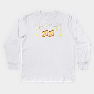 2023 Golden Stars - Happy New Year Kids Long Sleeve T-Shirt